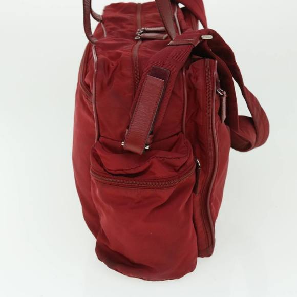 PRADA Boston Bag Nylon 2way Red Auth 51471 - Picture 4 of 16